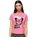 Superdry Indigo Workwear Cap Lo-fi Rock Graphic Fitted Kortarmet T-skjorte