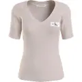 Calvin Klein Jeans Woven Label Rib Kortarmet T-skjorte