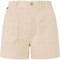 Pepe Jeans for woman. PL801096 Valentina beige shorts (24), Casual, Cotton, Sustainable