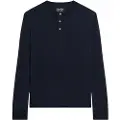 Superdry for man. M6010813A Merchant Store navy knitted T-shirt (S), Casual, Cotton, Long sleeve