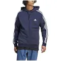 Adidas Essentials Fleece 3 Stripes Genser Med Hel Glidelås