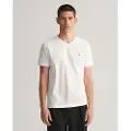 Gant for man. 2003186 Shield V-Neck T-shirt white (XXS), Casual, Cotton, Short sleeve