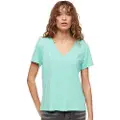 Superdry Studios Slub Embroidered Kort Ermet V-hals T-skjorte