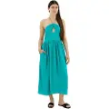 Superdry for woman. W8011660A Midi dress with blue cut-out design (S), Casual, Viscose, Sleeveless / Straps