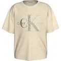 Calvin Klein Jeans Glitter Monogram Boxy Kortarmet T-skjorte