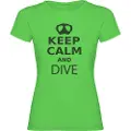 Kruskis Keep Calm And Dive Kvinners T-skjorte Med Korte Ermer