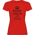 Kruskis Keep Calm And Dive Kvinners T-skjorte Med Korte Ermer