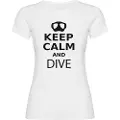 Kruskis Keep Calm And Dive Kvinners T-skjorte Med Korte Ermer