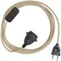 Creative Cables Snakebis E27 Lampeskjerm-kabelsystem Med Lampeholder. Fargede Stoffkabler Og 2-pinners Plugg 1.8 M