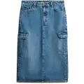 Superdry Denim Cargo Pocket Midi Skjørt
