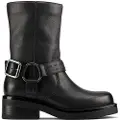 Clarks for woman. 26178896 Rebelle Up leather boots black (38), 1 to 3 cm, Zip, Casual