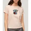 Superdry Tattoo Embroidered Fitted Kortarmet T-skjorte