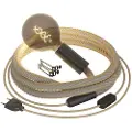 Creative Cables Snakebis Tau-plugg-in Lampe Med Jute Ledning Og 2-pin Plugg