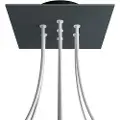 Creative Cables Krovnq207f111 Rose-one Square Anthacite Rose-sett