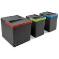 Emuca Recycle 1x12 2x6l Resirkuleringsbeholder 3 Enheter