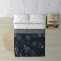 Play Fabrics Harry Potter Gull Trykt Sengetøysett Med Putevar Og Laken 150/160 Cm