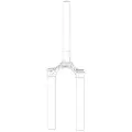 RockShox Csu Solo Air 45 Offset Rudy Xplr Base/ultimate A1 Gaffel For Krone/styrerør/overrør-samling