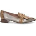 Hispanitas for woman. CHI243573 Menorca bronze leather shoes (37), 1 to 3 cm, None, Casual, Party