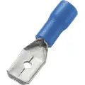 TRU COMPONENTS 745424 Fladstik Stikbredde: 6.4 mm Stiktykkelse: 0.8 mm 180 ° Delvist isoleret Blå 100 stk