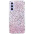 Mtp Products Samsung Galaxy A35 Glitter Flakes TPU-deksel - Rosa
