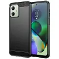 Mtp Products Motorola Moto G54 Børstet TPU Deksel - Karbonfiber - Svart