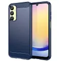Mtp Products Samsung Galaxy A25 Børstet TPU Deksel - Karbonfiber - Blå