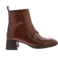 Hispanitas for woman. HI243727 Rio brown leather ankle boots (39), 3 to 5 cm, Zip, Casual