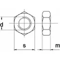 Lemvigh-Muller M 30 DIN 934-8 FZB stålmøtrik - (25 stk.)