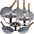 San Ignacio Cassel 18/20/22/24/26/28 Cm Pk3784 Kasserollesett Med Stekepanner 5 Stykker