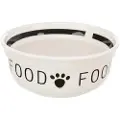 Trixie „Food bowl, ceramic, 1.6 l/ø 20 cm, white/black
