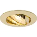 QAZQA Moderne innfelt spotlight messing 35 mm tiltbar - Edu