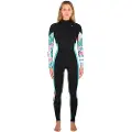 Hurley Plus Printed 4/3 Mm Dame Våtdrakt I Neopren Med Glidelås I Brystet Og Lange Ermer