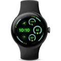 Google Pixel Watch 3 - 45 mm - mattsvart aluminium - smartklokke med aktivt bånd - fluorelastomer - obsidian - båndbredde: L - 32 GB - Bluetooth, Wi-Fi 6, NFC, UWB - 37 g