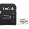 SanDisk High Endurance - Flashminnekort (microSDXC til SD-adapter inkludert) - 128 GB - Video Class V30 / UHS-I U3 / Class10 - microSDXC UHS-I