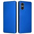 Mtp Products Sony Xperia 10 VI Flip-deksel - Karbonfiber - Blå