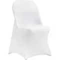 Vevor Stretch Spandex Sammenleggbare Stoltrekk, Universal Tilpasset Stoltrekk, Avtakbare Vaskbare Beskyttende Sliptrekk, Til Bryllup, Ferie, Bankett, Fest, Feiring, Spisestue (100 STK Hvit)