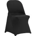 Vevor stretch spandex klappstoltrekk, universelt tilpasset stoltrekk, avtakbare vaskbare beskyttende sliptrekk, til bryllup, høytid, bankett, fest, feiring, bespisning (100 stk svart)
