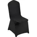 Vevor stretch spandex klappstoltrekk, universelt tilpasset stoltrekk, avtakbare vaskbare beskyttende sliptrekk, til bryllup, høytid, bankett, fest, feiring, bespisning (30 stk svart)