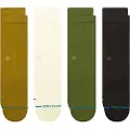 Stance Icon Crew 4 Pack Socks grønn