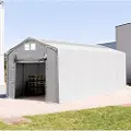TOOLPORT 4x12 m telthall, PVC-presenning, grå, uten statikk