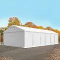 TOOLPORT 5x12 m lagertelt, PVC-presenning, hvit, med bunnramme, uten statikk