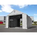 TOOLPORT 6x12 m telthall, PRIMEtex-PVC-presenning, grå, med statikk (betongunderlag)
