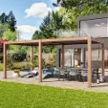 PRIMEYARD 3x6 m pergola, lamelltak, treimitasjon