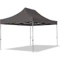 TOOLPORT 3x4,5 m aluminium, pop up partytelt, uten sidepaneler, mørkegrå
