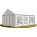 TOOLPORT 3x6 m partytelt, PVC-presenning, beige-hvit
