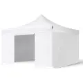 TOOLPORT 4x4 m stål, pop up partytelt, 4 sidepaneler, hvit