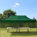 TOOLPORT 3x6 m stål, pop up partytelt, uden sidepaneler, mørkegrønn