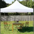 TOOLPORT 3x3 m stål, pop up partytelt, uden sidepaneler, hvit