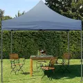 TOOLPORT 3x3 m stål, pop up partytelt, uden sidepaneler, mørkegrå