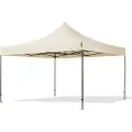TOOLPORT 4x4 m stål, pop up partytelt, uden sidepaneler, creme